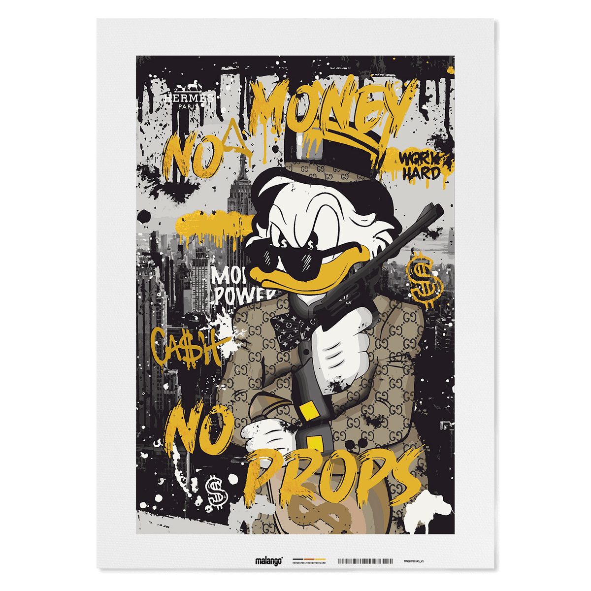 Malen nach Zahlen - DAGOBERT GANGSTER DUCK No. 1 - LIMITED EDITION