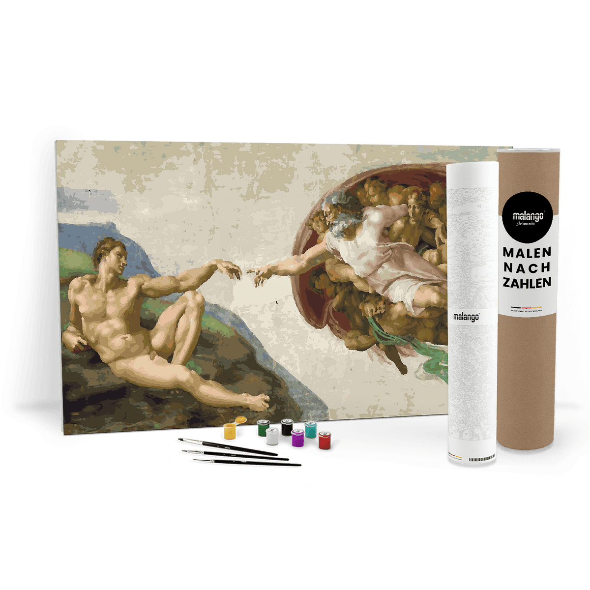 Malen nach Zahlen - Michelangelo Buonarroti - Die Erschaffung Adams