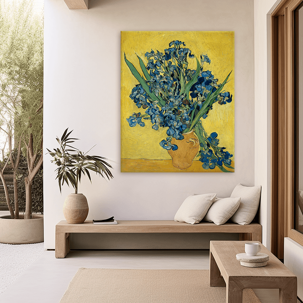 Leinwandbild - Vincent van Gogh - Stillleben mit Schwertlilien