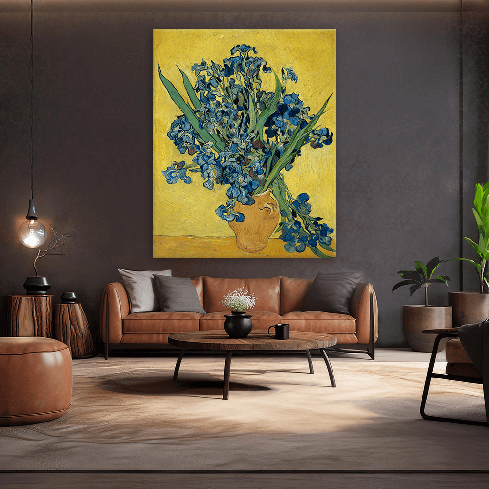 Leinwandbild - Vincent van Gogh - Stillleben mit Schwertlilien