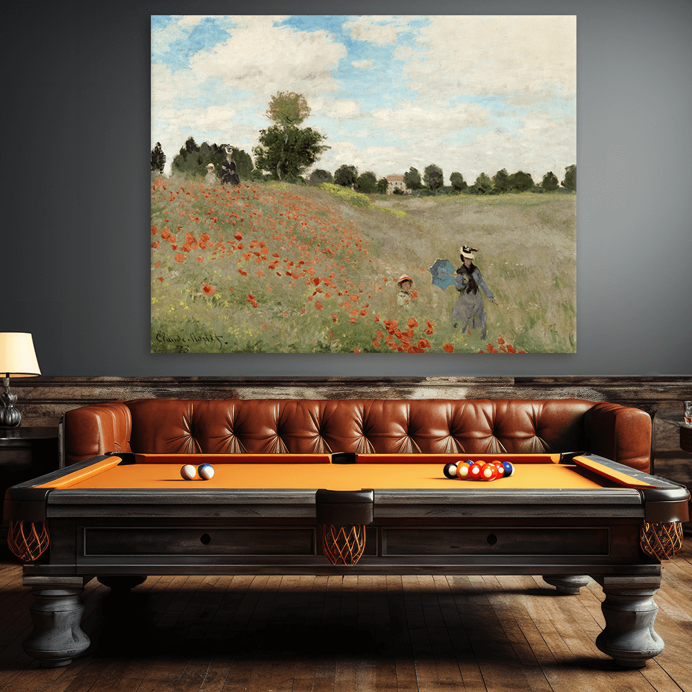 Leinwandbild - Claude Monet - Das Mohnfeld bei Argenteuil