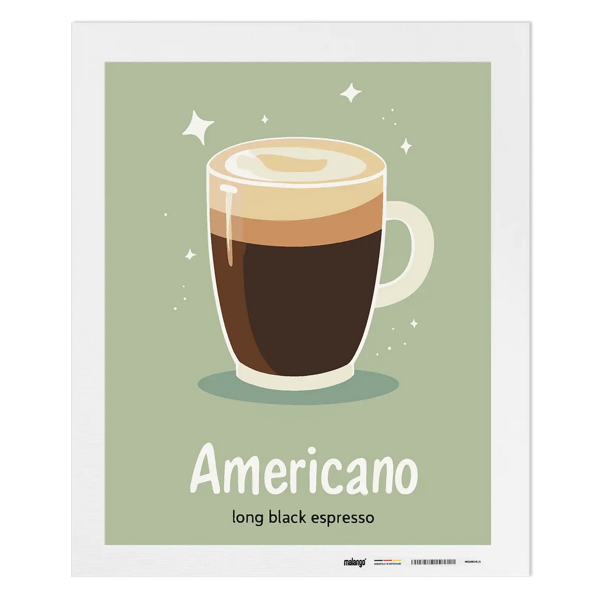Malen nach Zahlen - Americano a long black Espresso