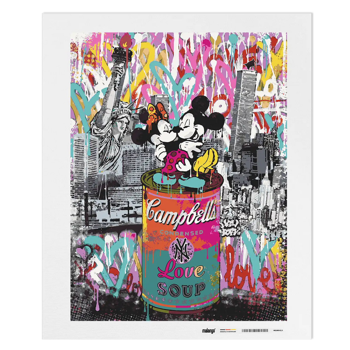 Malen nach Zahlen - Mickey & Minnie - New York Love Soup