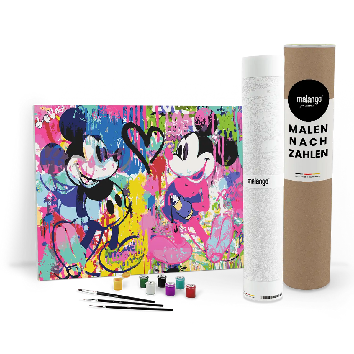 Malen nach Zahlen - Mickey & Minnie - Two Mice, One Heart