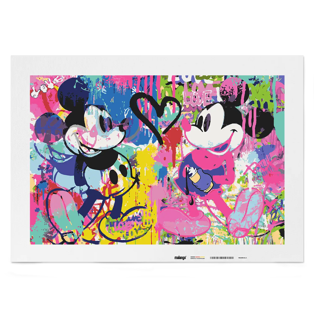 Malen nach Zahlen - Mickey & Minnie - Two Mice, One Heart