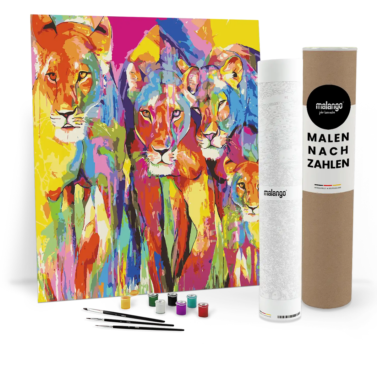 Malen nach Zahlen - The Lioness March – Power In Rainbow Stripes