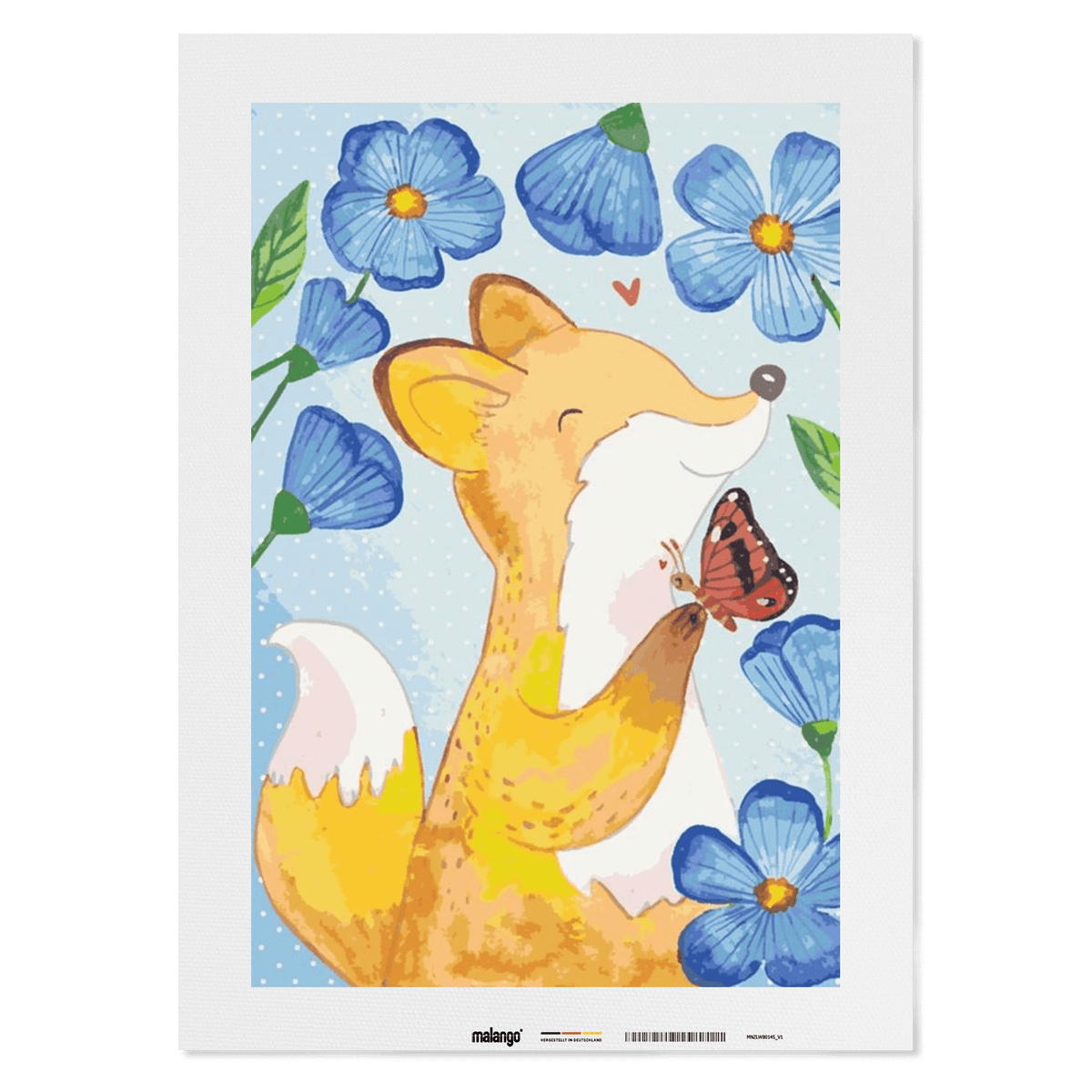Malen nach Zahlen - Fuchs mit Schmetterling by Mr. & Mrs. Panda