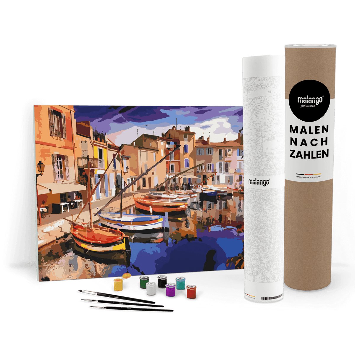 Malen nach Zahlen - Segelboote im Hafen von Martigues