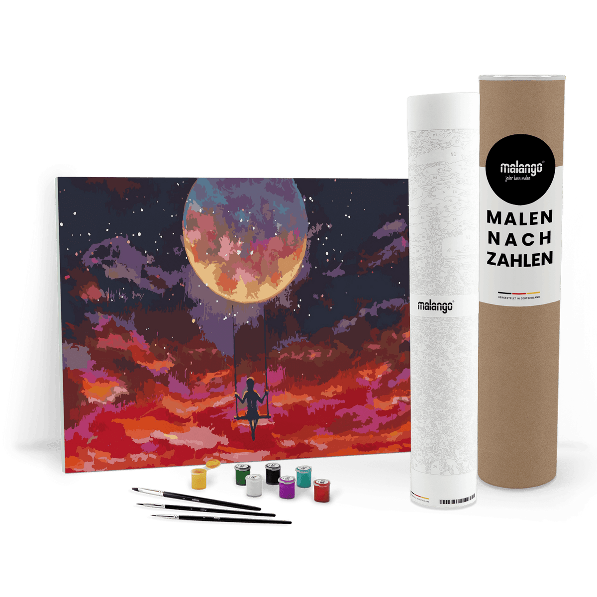 Malen nach Zahlen - Mond und Schaukel