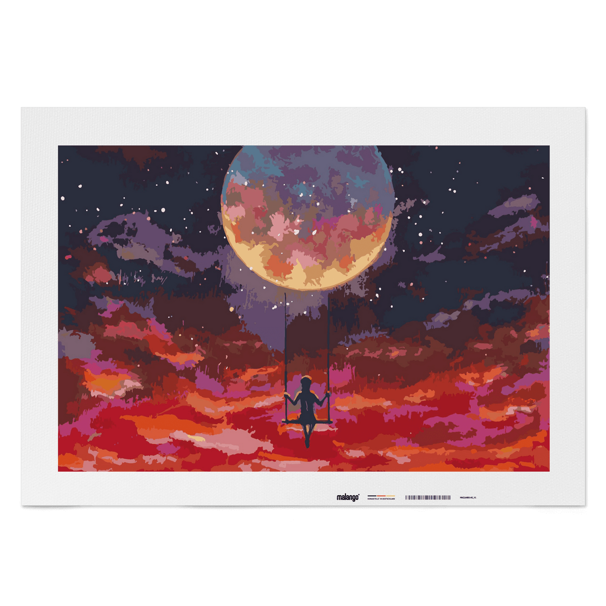 Malen nach Zahlen - Mond und Schaukel