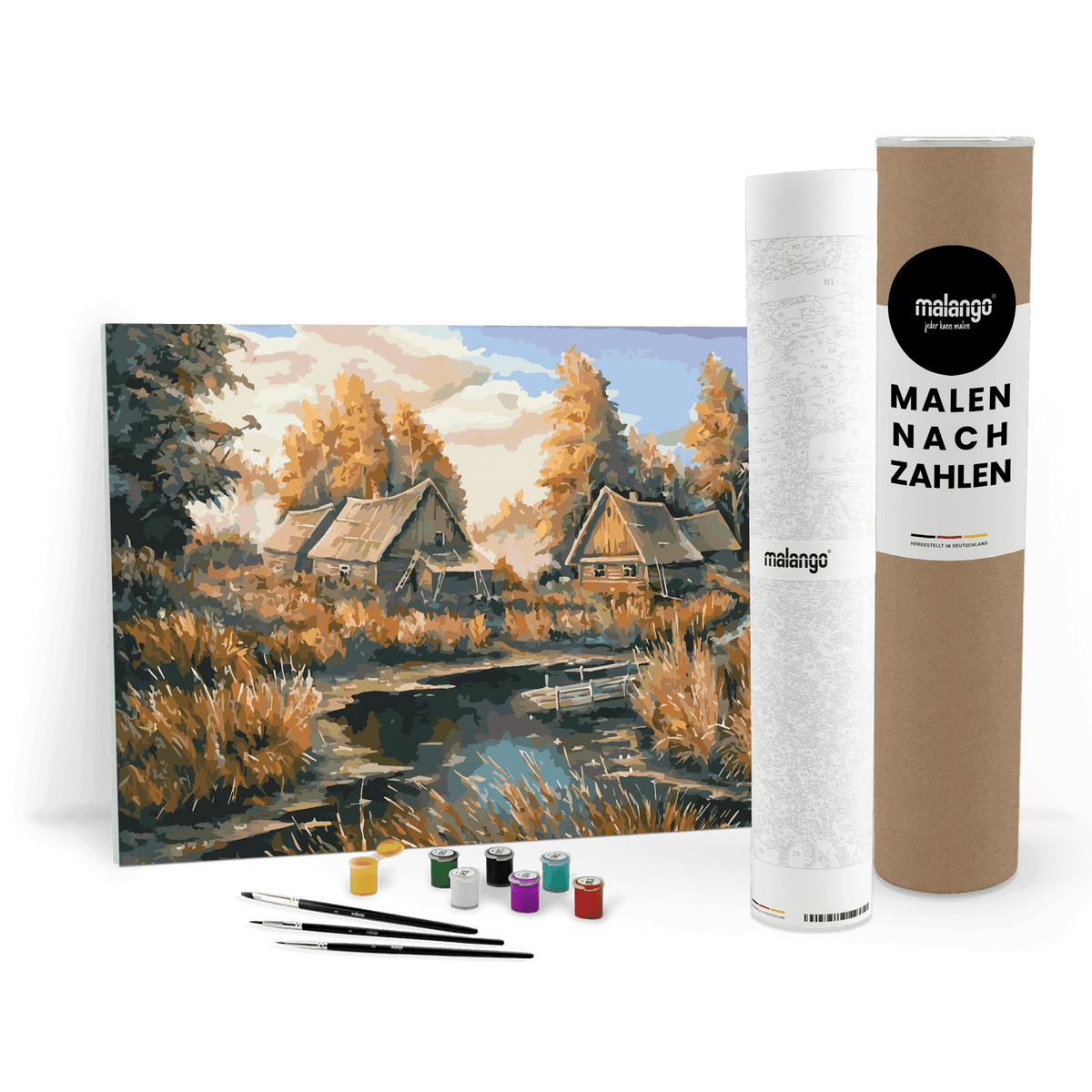 Malen nach Zahlen - Landschaft am Fluss