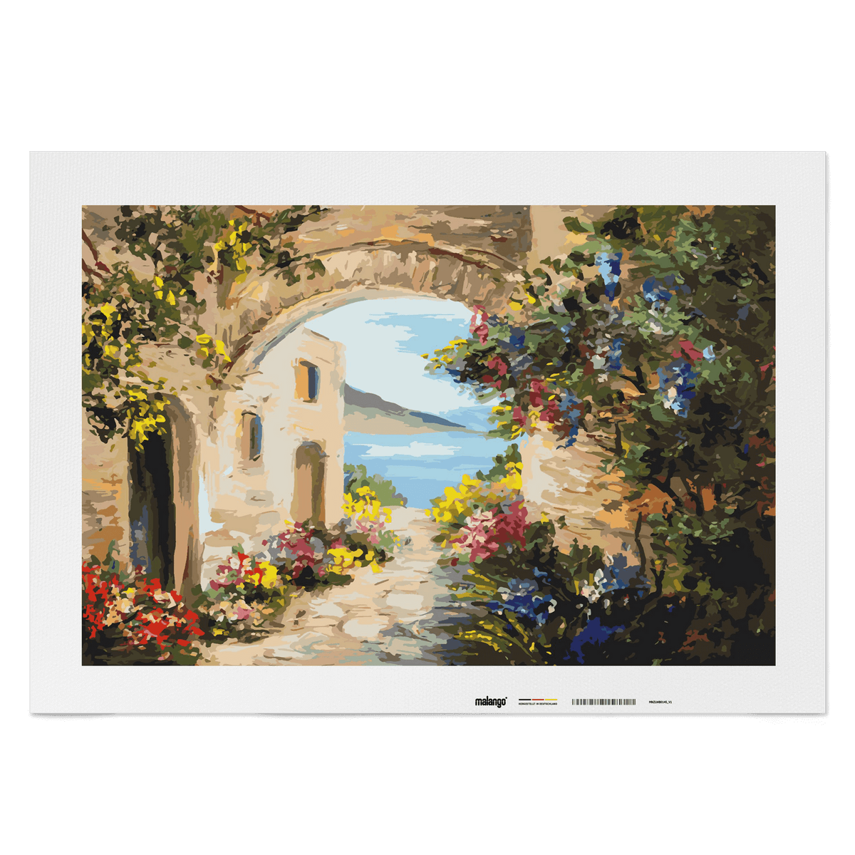 Malen nach Zahlen - Meer an mediterraner Stadt