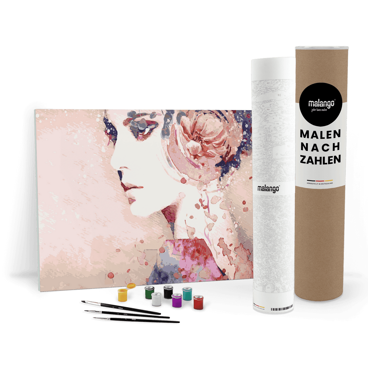 Malen nach Zahlen - Frau "Schönheit mit Kirschblüte"