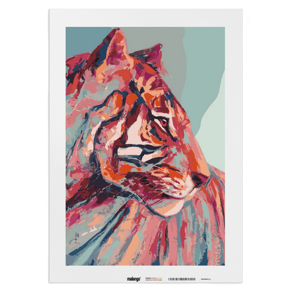 Malen nach Zahlen - Tiger farbenfroh