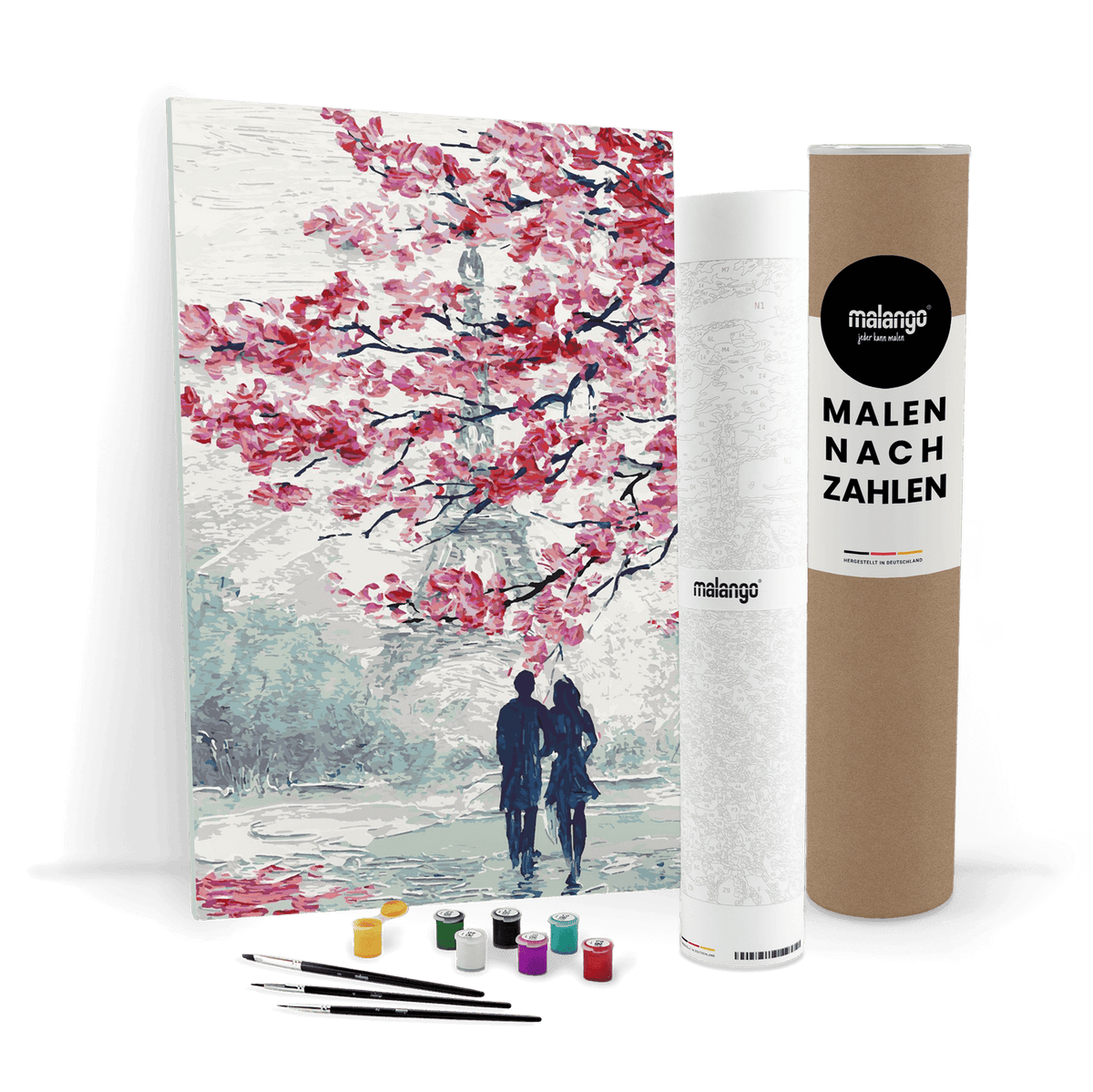 Malen nach Zahlen - Paris "Eifelturm zur Kirschblüte"