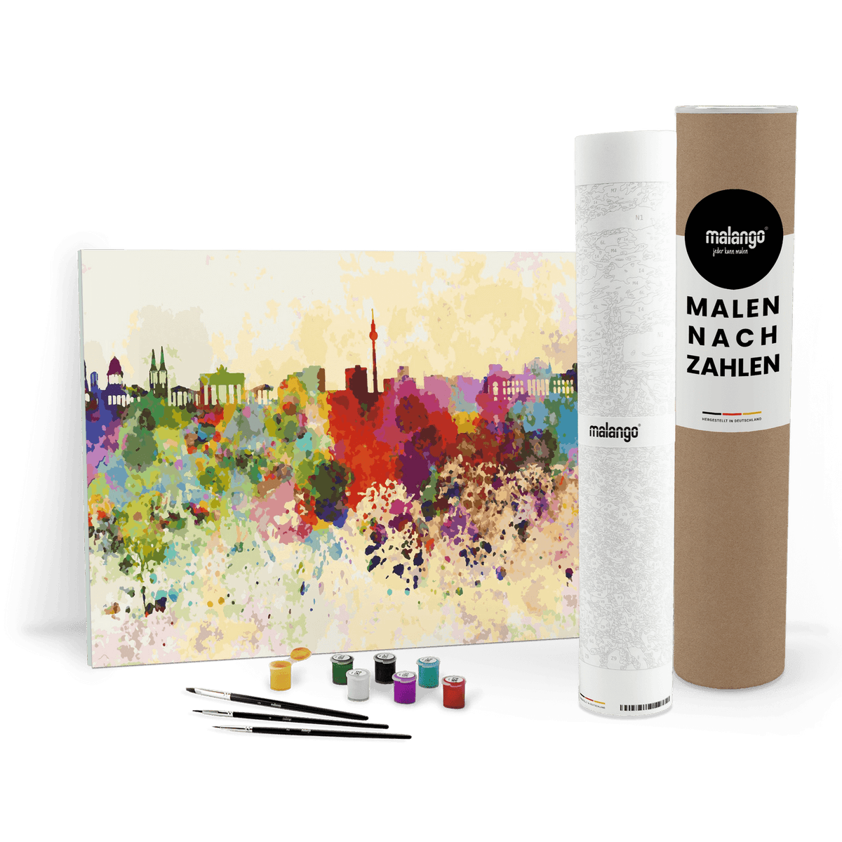 Malen nach Zahlen - Berlin Skyline bunt