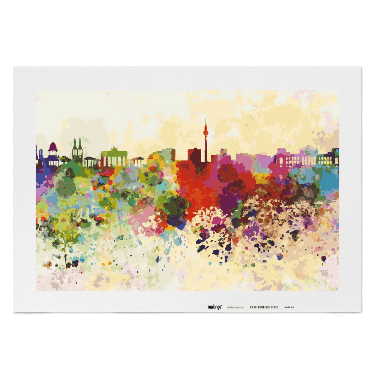Malen nach Zahlen - Berlin Skyline bunt