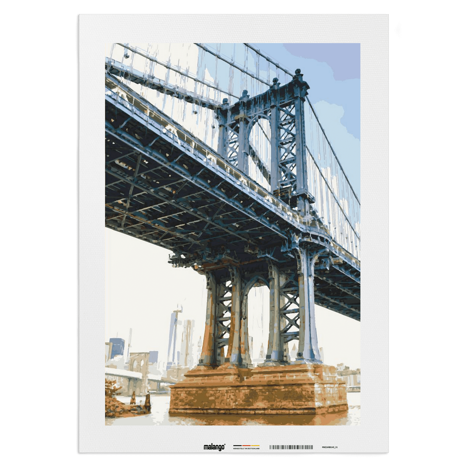 Malen nach Zahlen - New York Manhatten Bridge