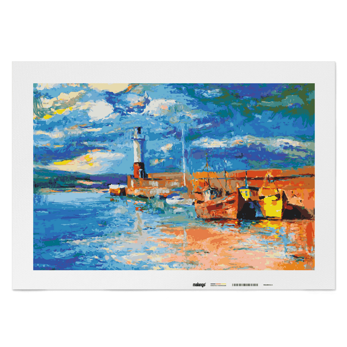 Malen nach Zahlen - Segelboote in der Bucht