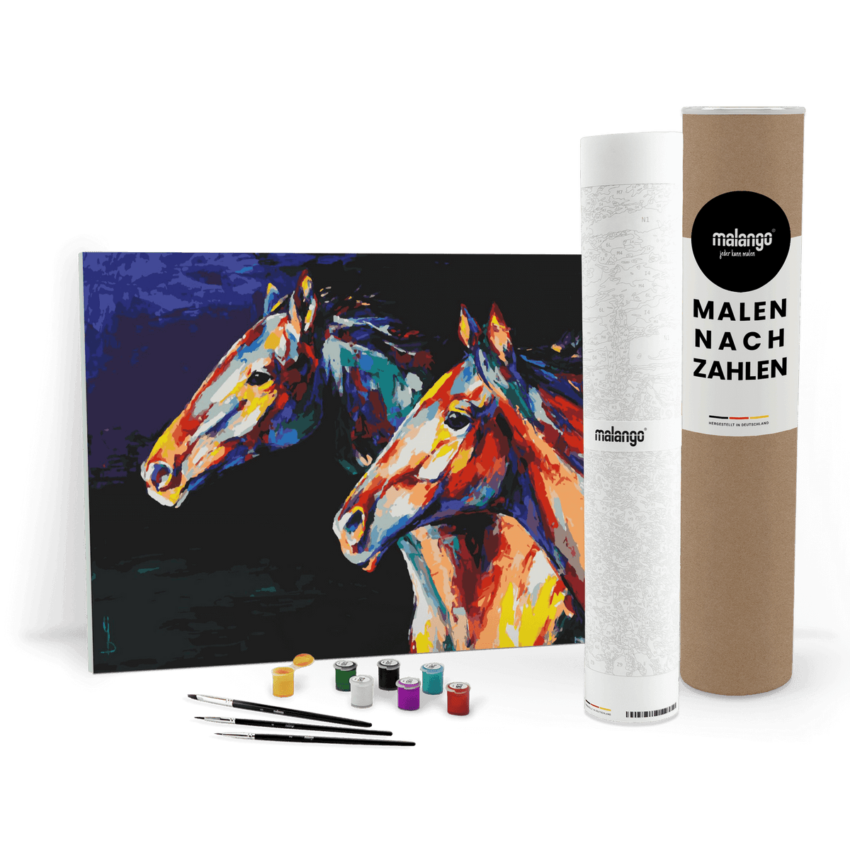 Malen nach Zahlen - Pferde Paar