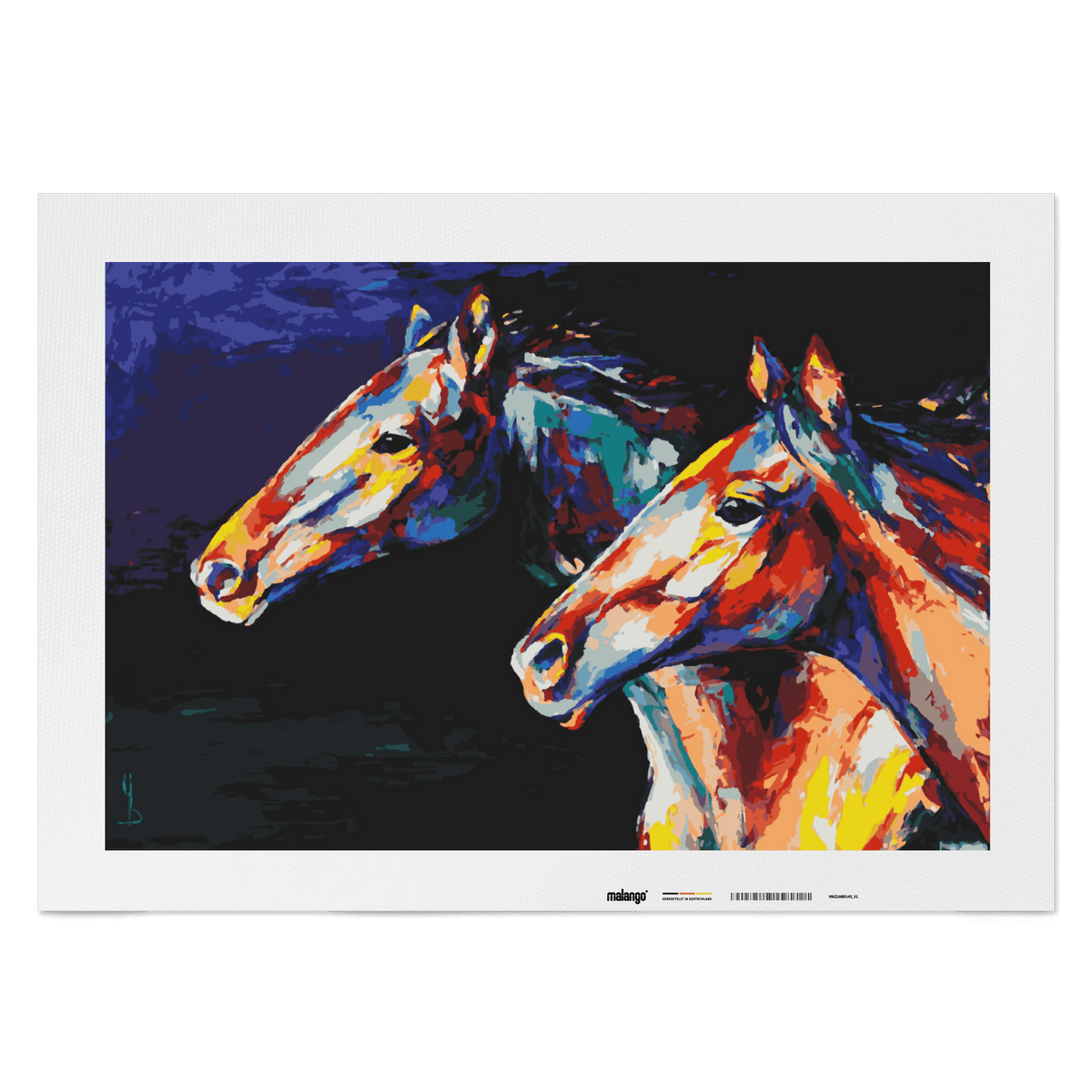 Malen nach Zahlen - Pferde Paar