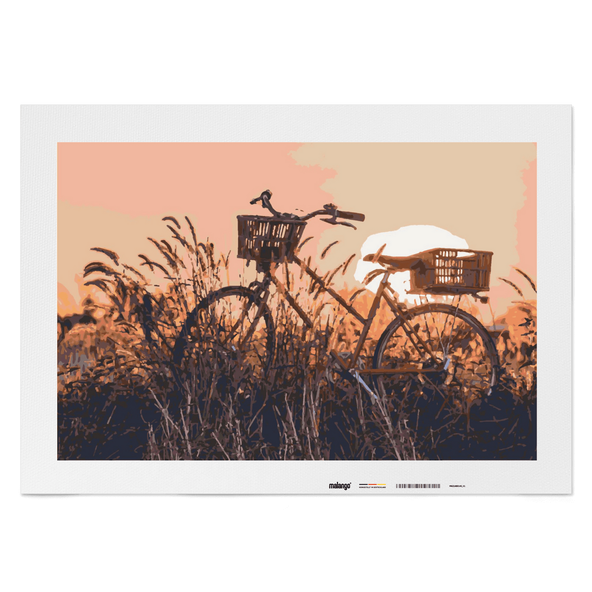 Malen nach Zahlen - Landschaft mit Fahrrad