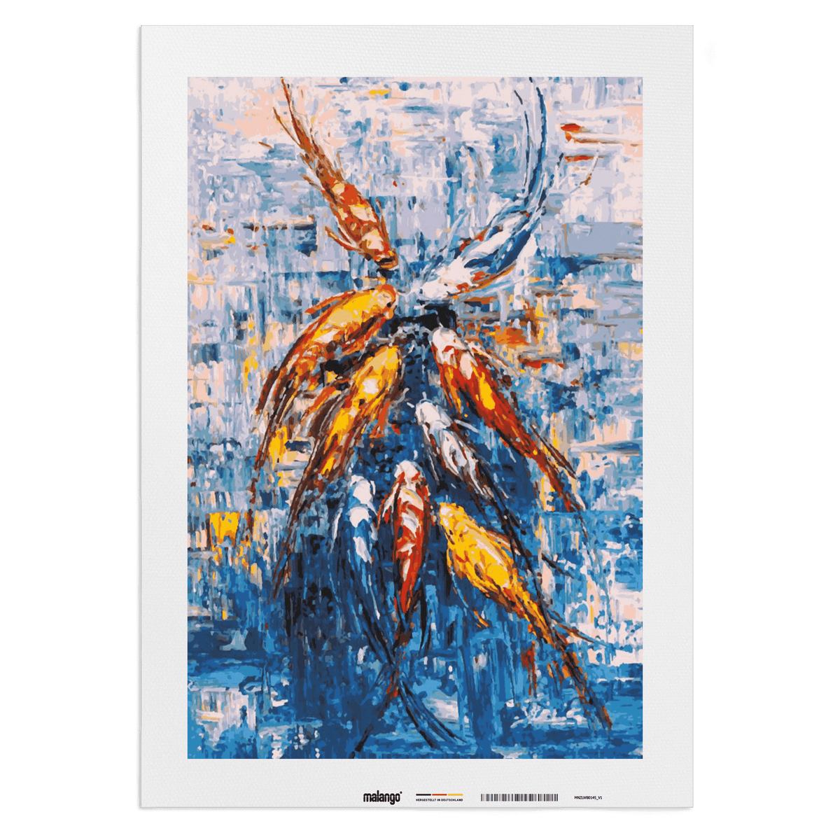 Malen nach Zahlen - Fische "Koi im Schwarm"