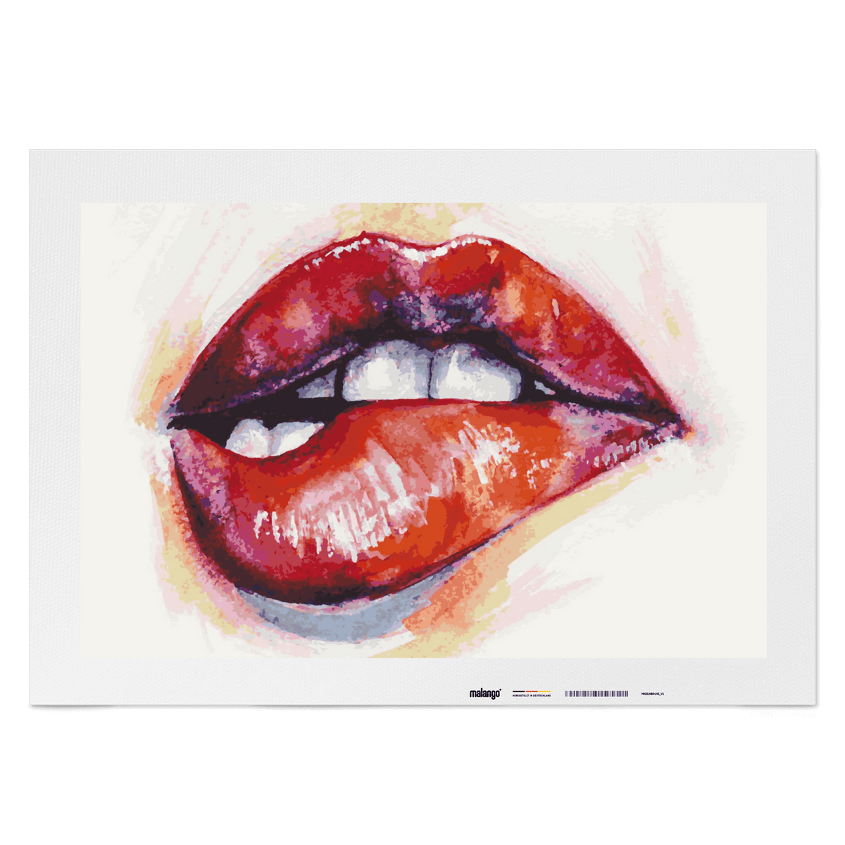 Malen nach Zahlen - Frau mit Kussmund