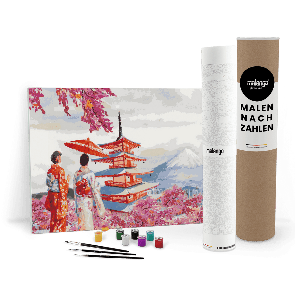 Malen nach Zahlen - Frau "Geishas vor Fuji"