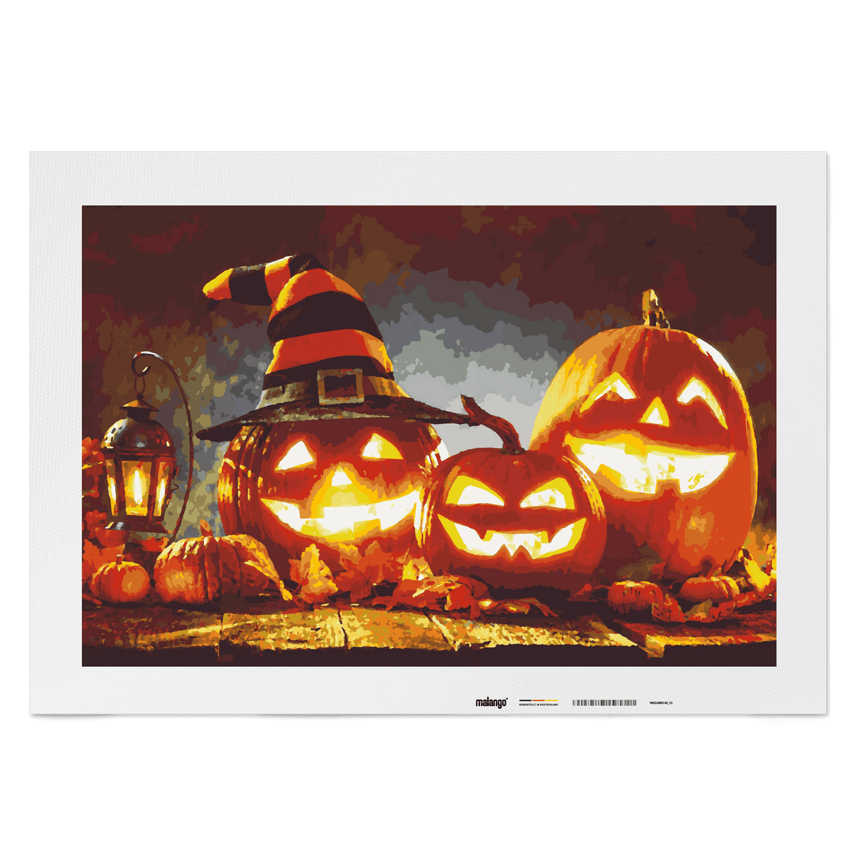 Malen nach Zahlen - Halloween Kürbis Party