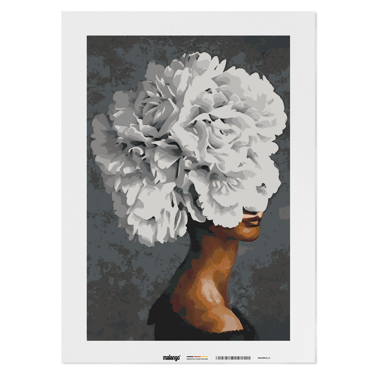Malen nach Zahlen - Frau mit Blumenhaar
