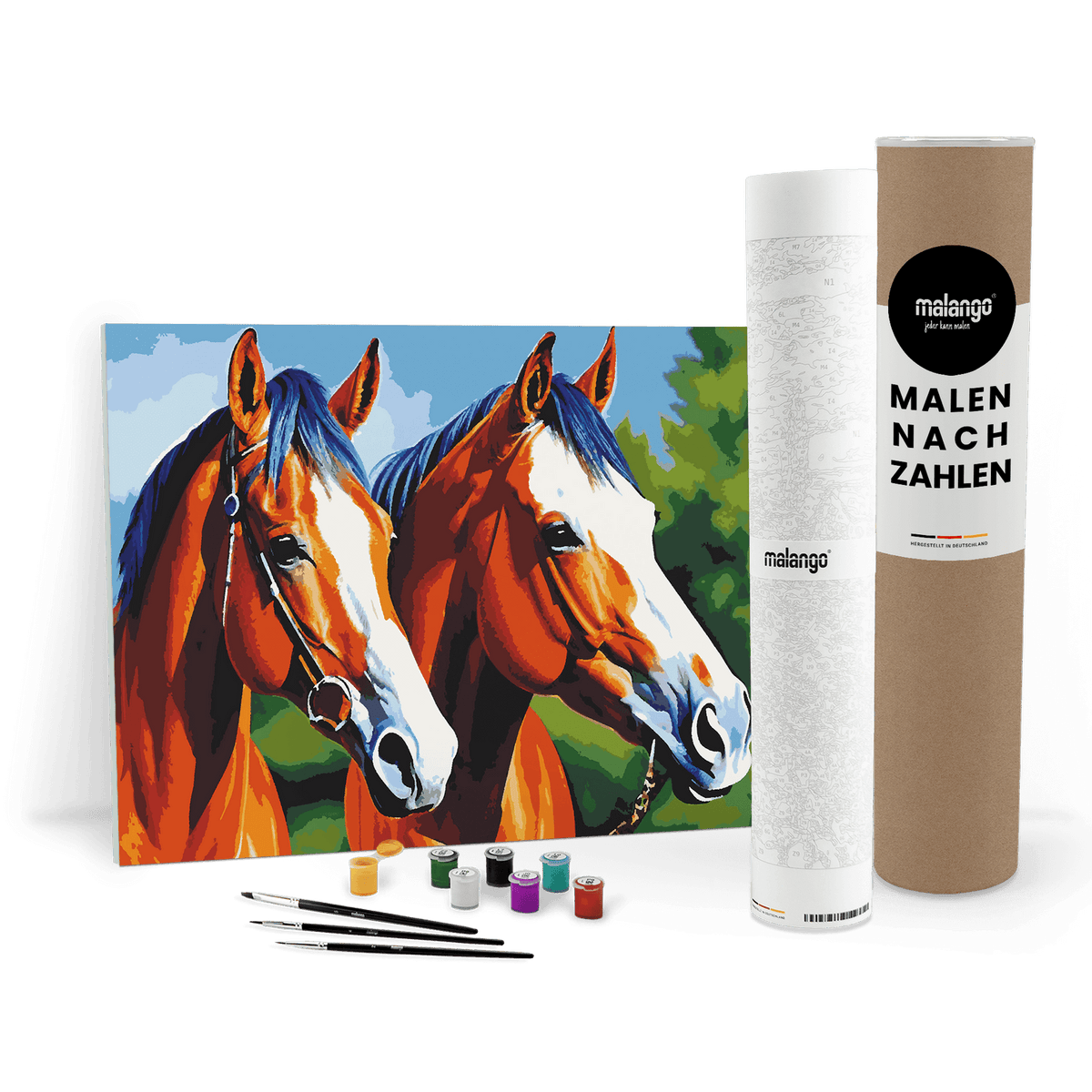 Malen nach Zahlen - Pferde Pegasus und Penelope