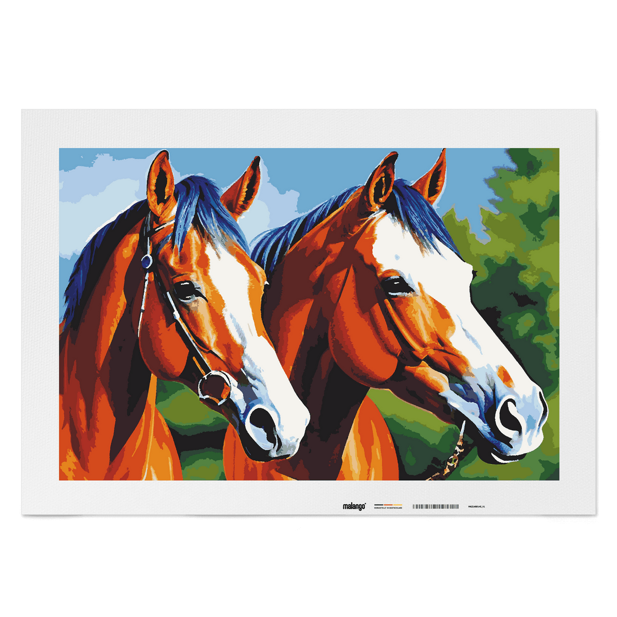 Malen nach Zahlen - Pferde Pegasus und Penelope