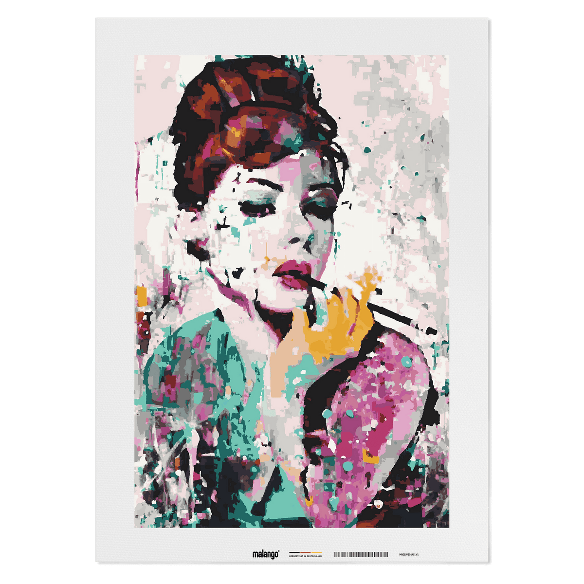 Malen nach Zahlen - Audrey Hepburn Abstrakt