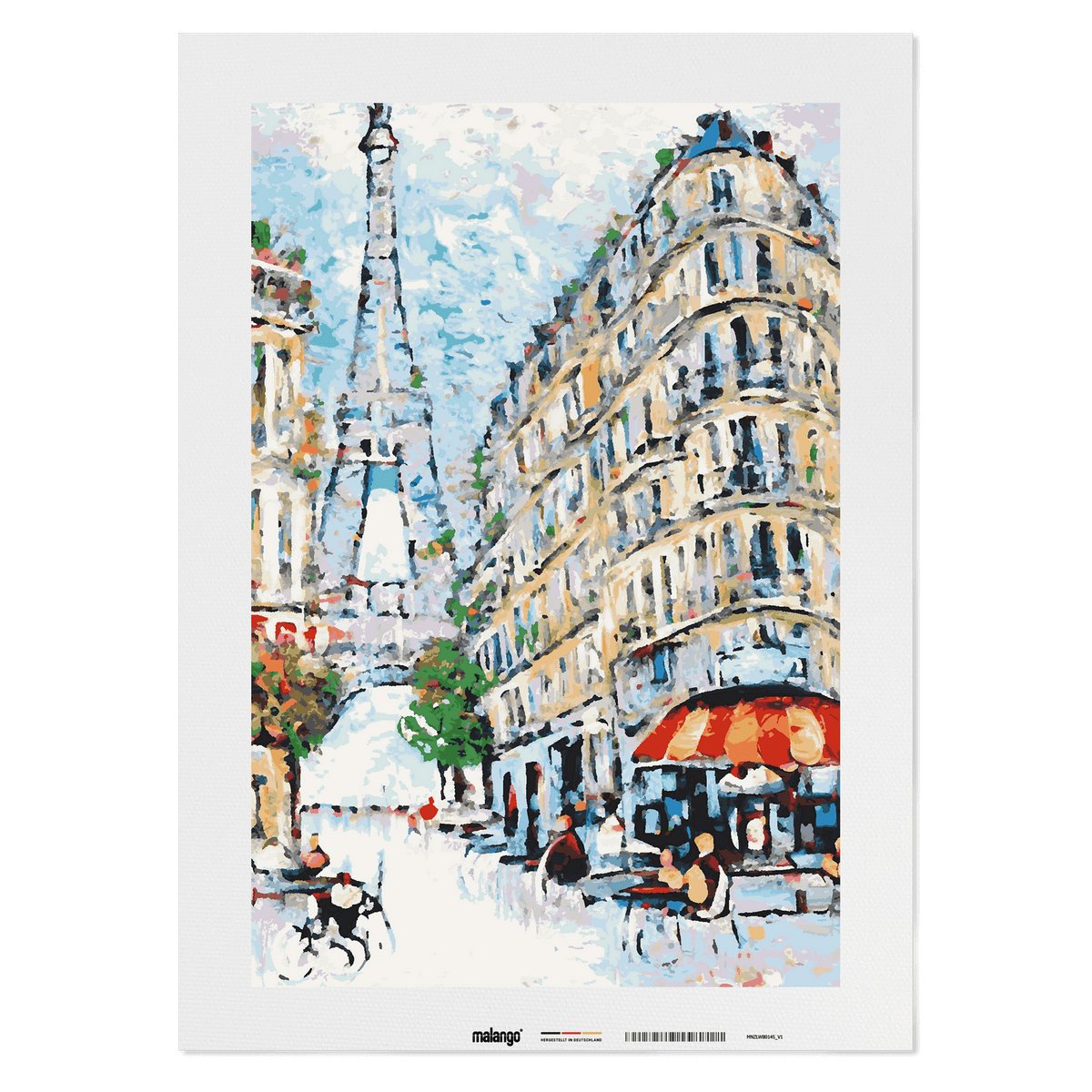 Malen nach Zahlen - Café am Eifelturm No. 3