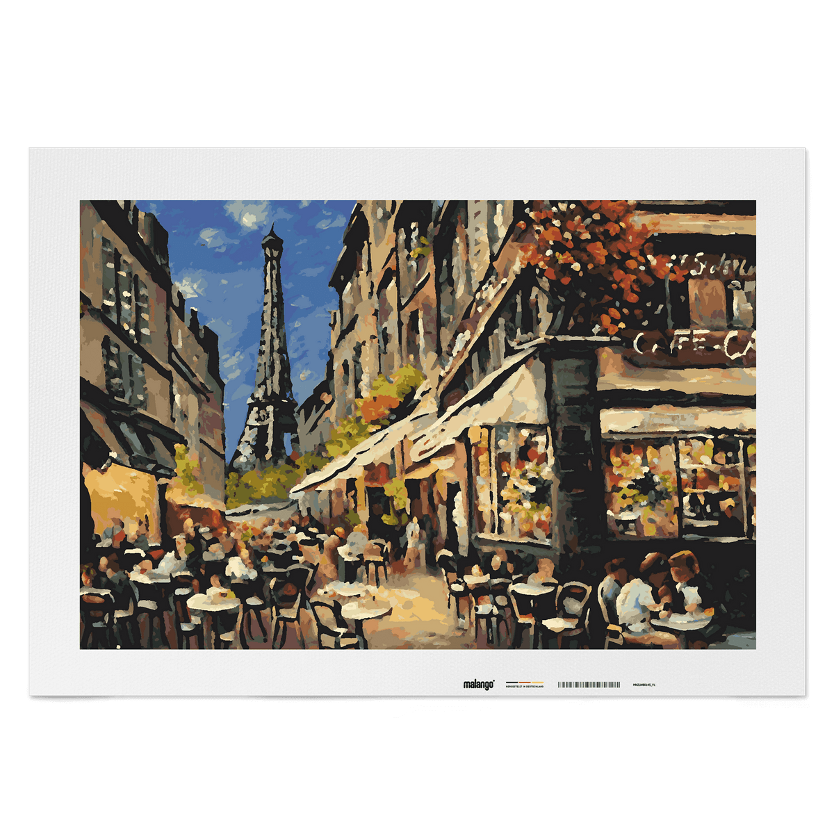 Malen nach Zahlen - Café am Eifelturm No. 4