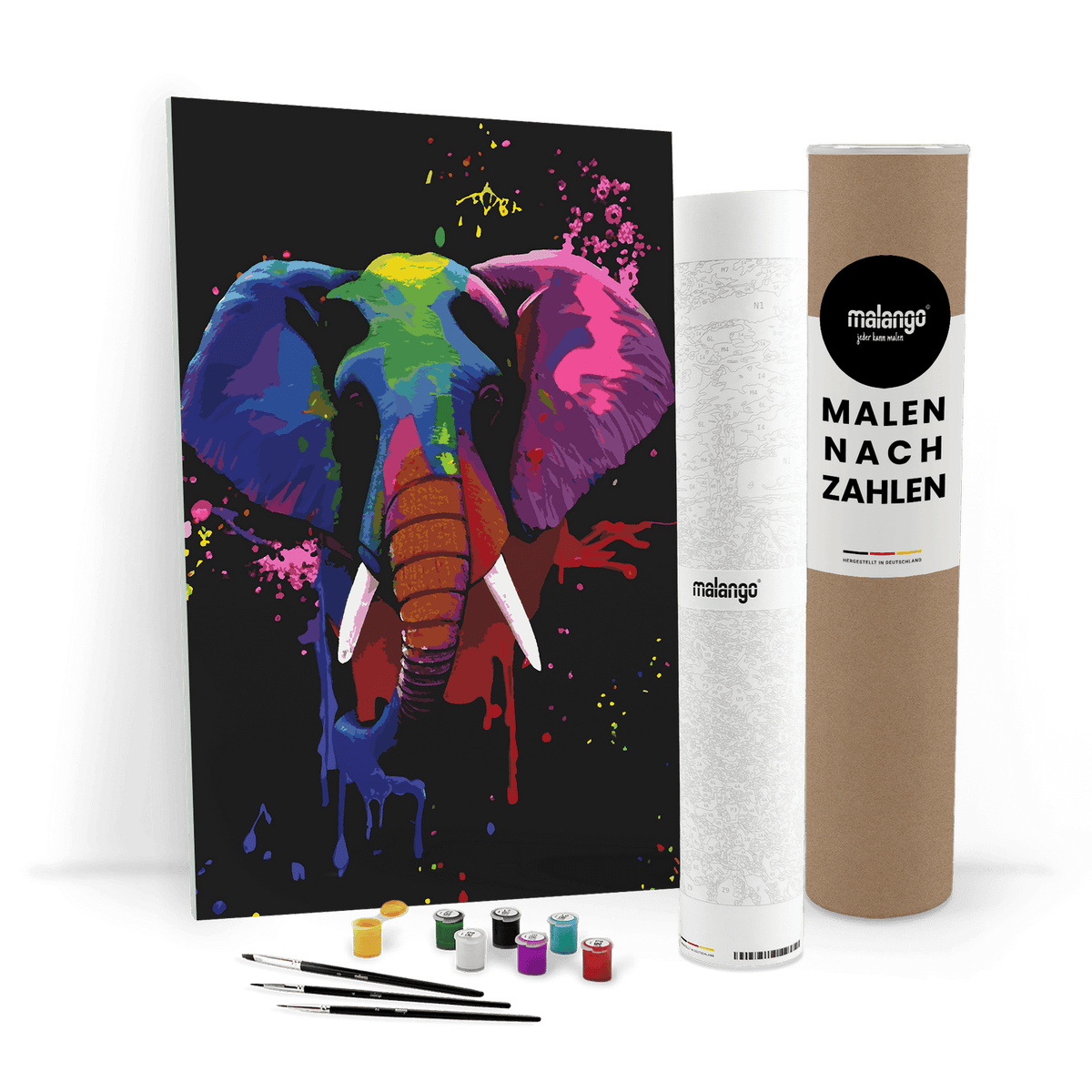 Malen nach Zahlen - Elefant Eduardo