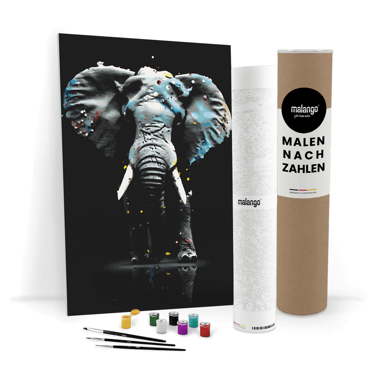 Malen nach Zahlen - Elefant Enrico