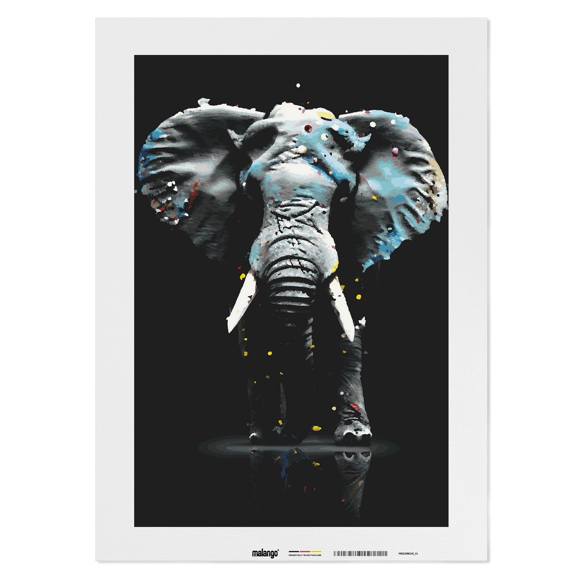 Malen nach Zahlen - Elefant Enrico