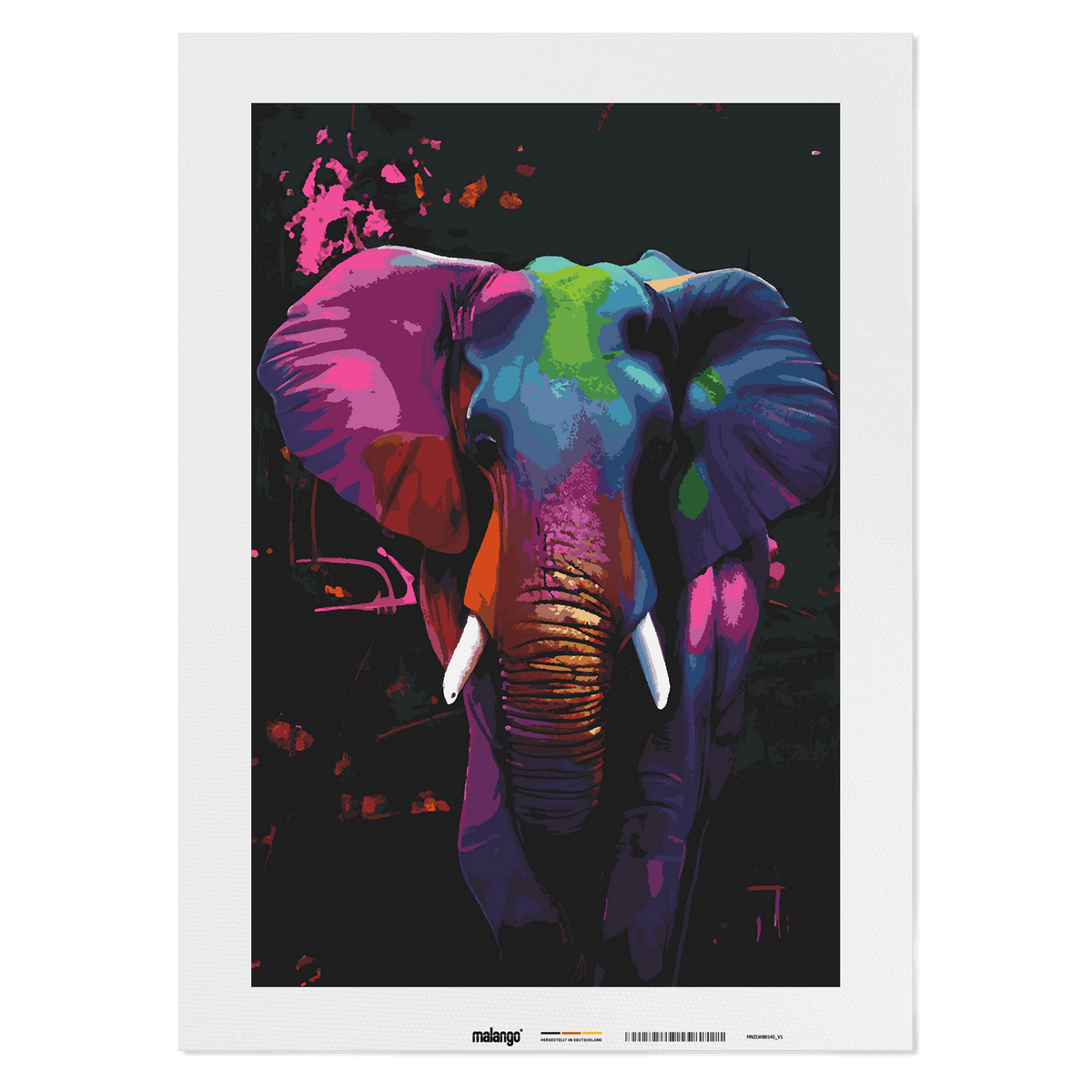 Malen nach Zahlen - Elefant Erika