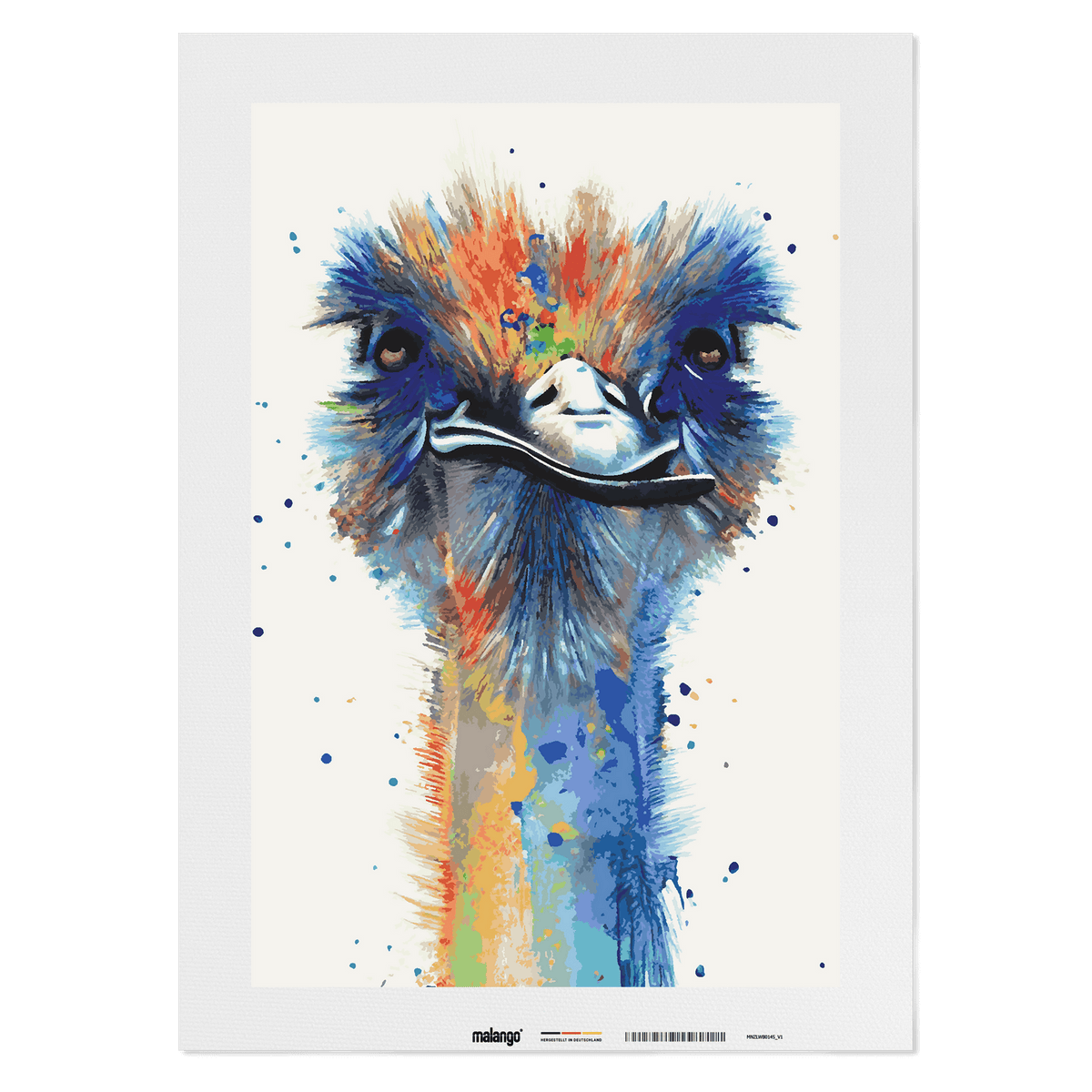 Malen nach Zahlen - Straussenfamilie Oma Siegrit