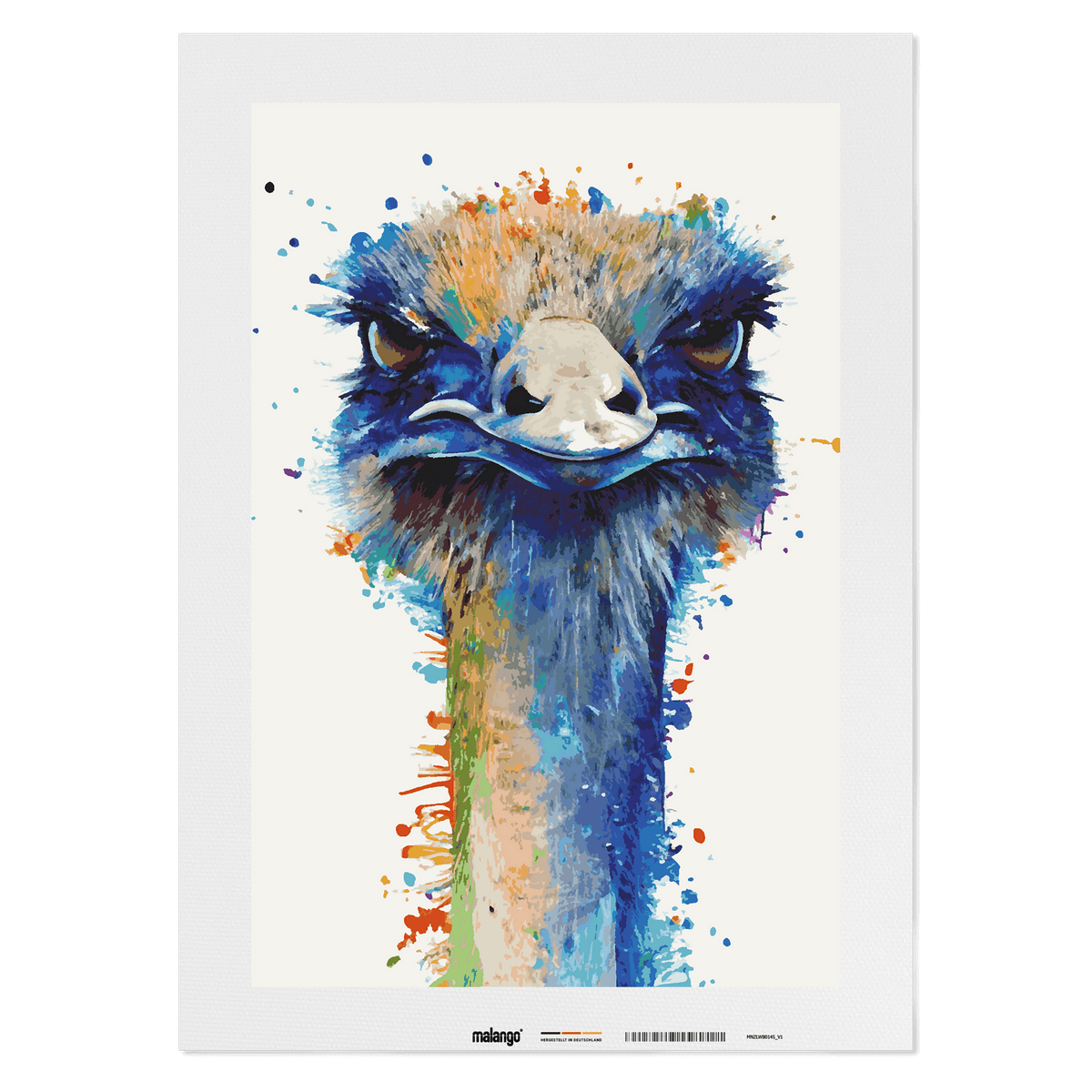 Malen nach Zahlen - Straussenfamilie Papa Sandro