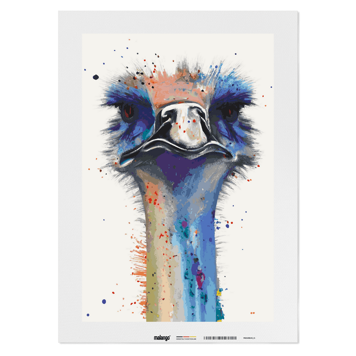 Malen nach Zahlen - Straussenfamilie Sohn Steffan