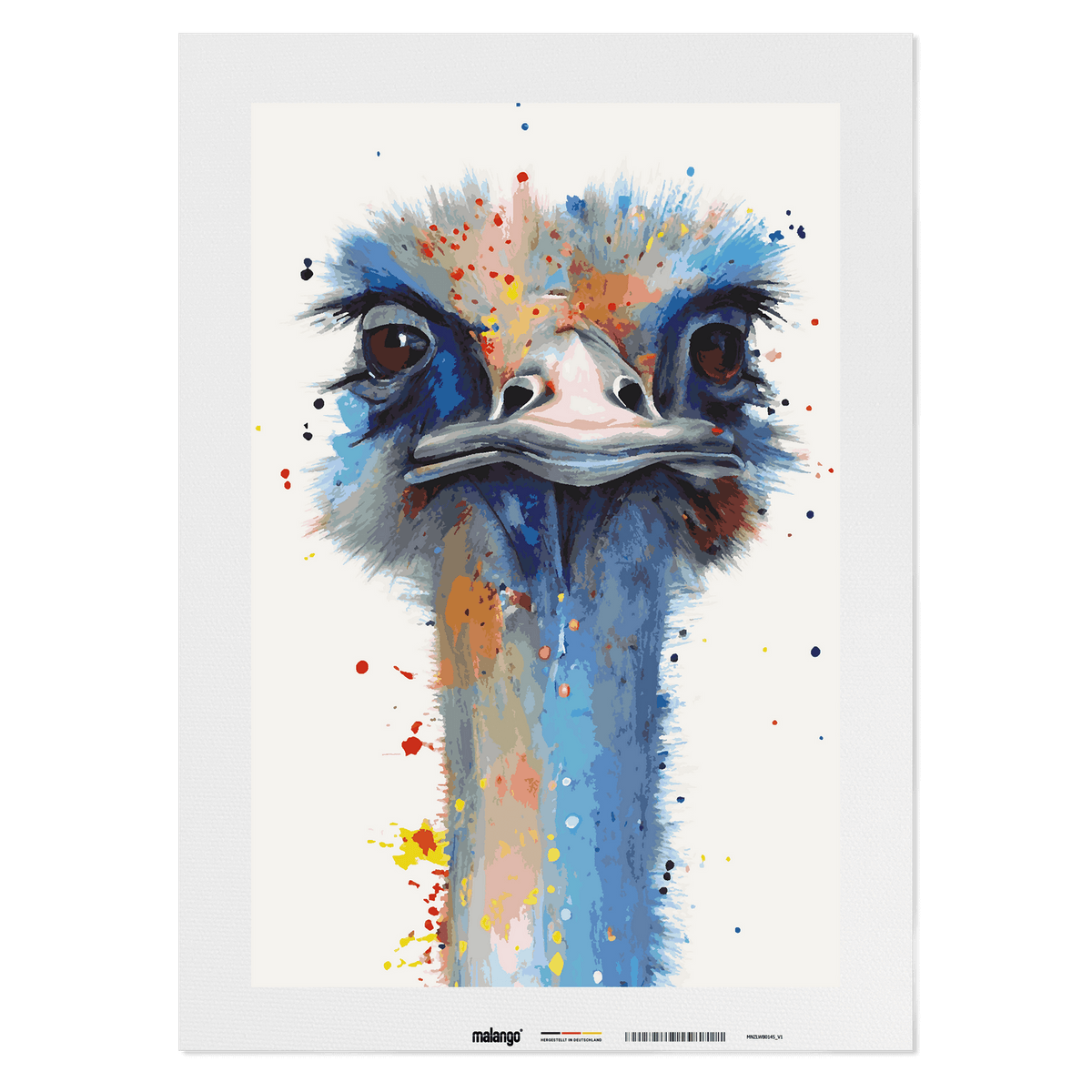 Malen nach Zahlen - Straussenfamilie Tochter Silke