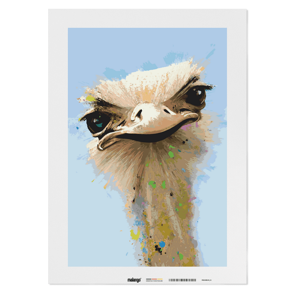 Malen nach Zahlen - Straussenpaar Silvia