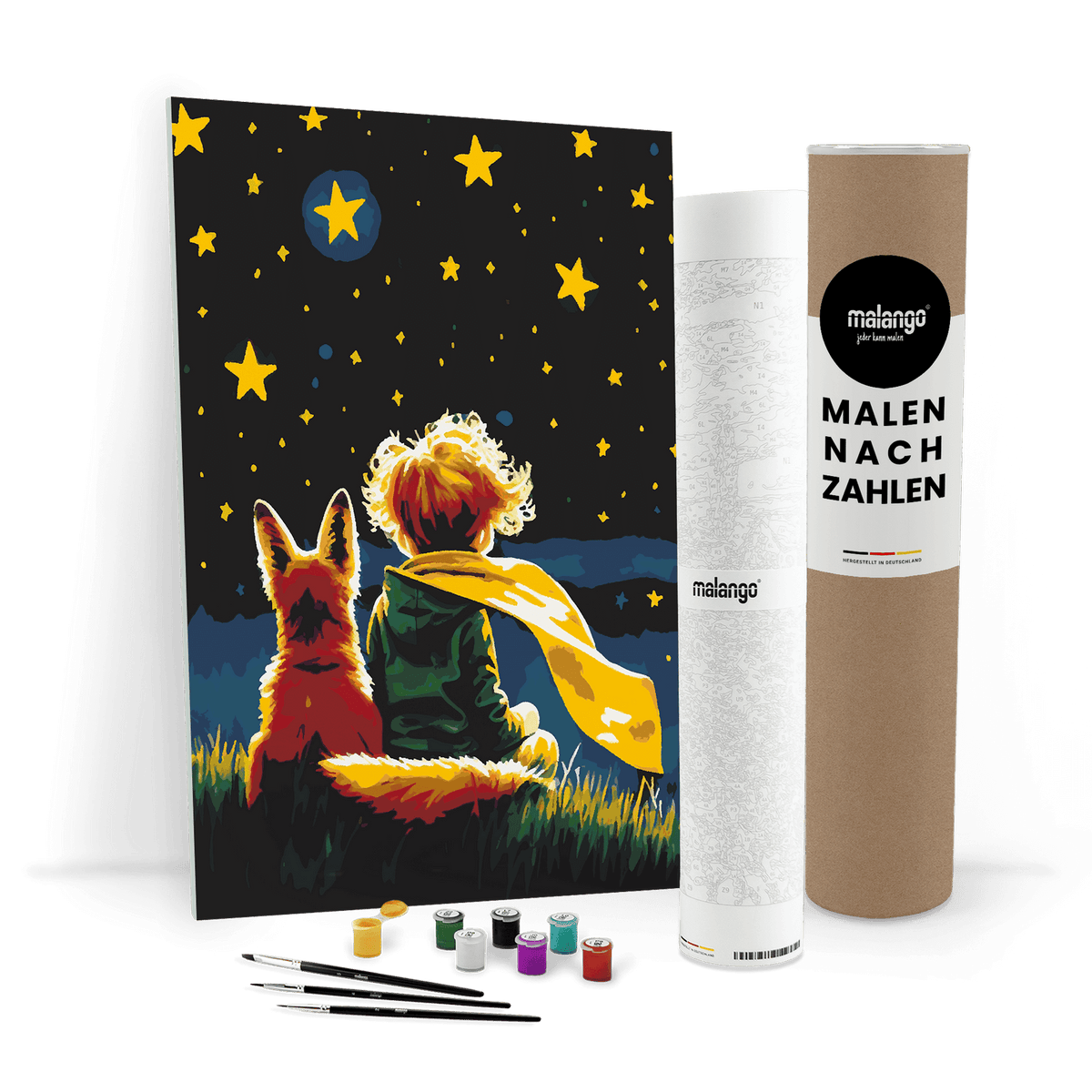 Malen nach Zahlen - Junge und Fuchs