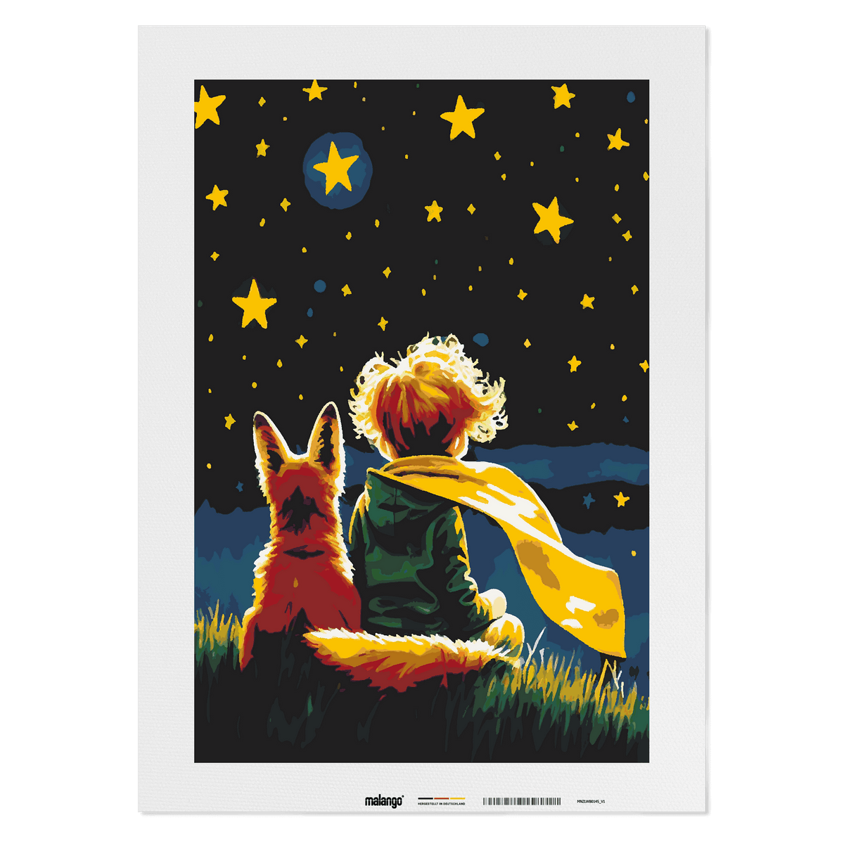 Malen nach Zahlen - Junge und Fuchs