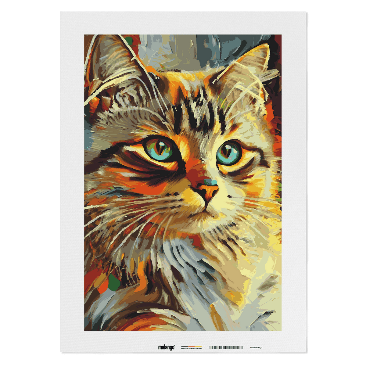 Malen nach Zahlen - Katze Kimba modern