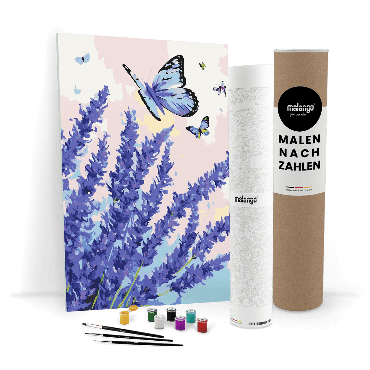 Malen nach Zahlen - Schmetterlinge am Lavendel