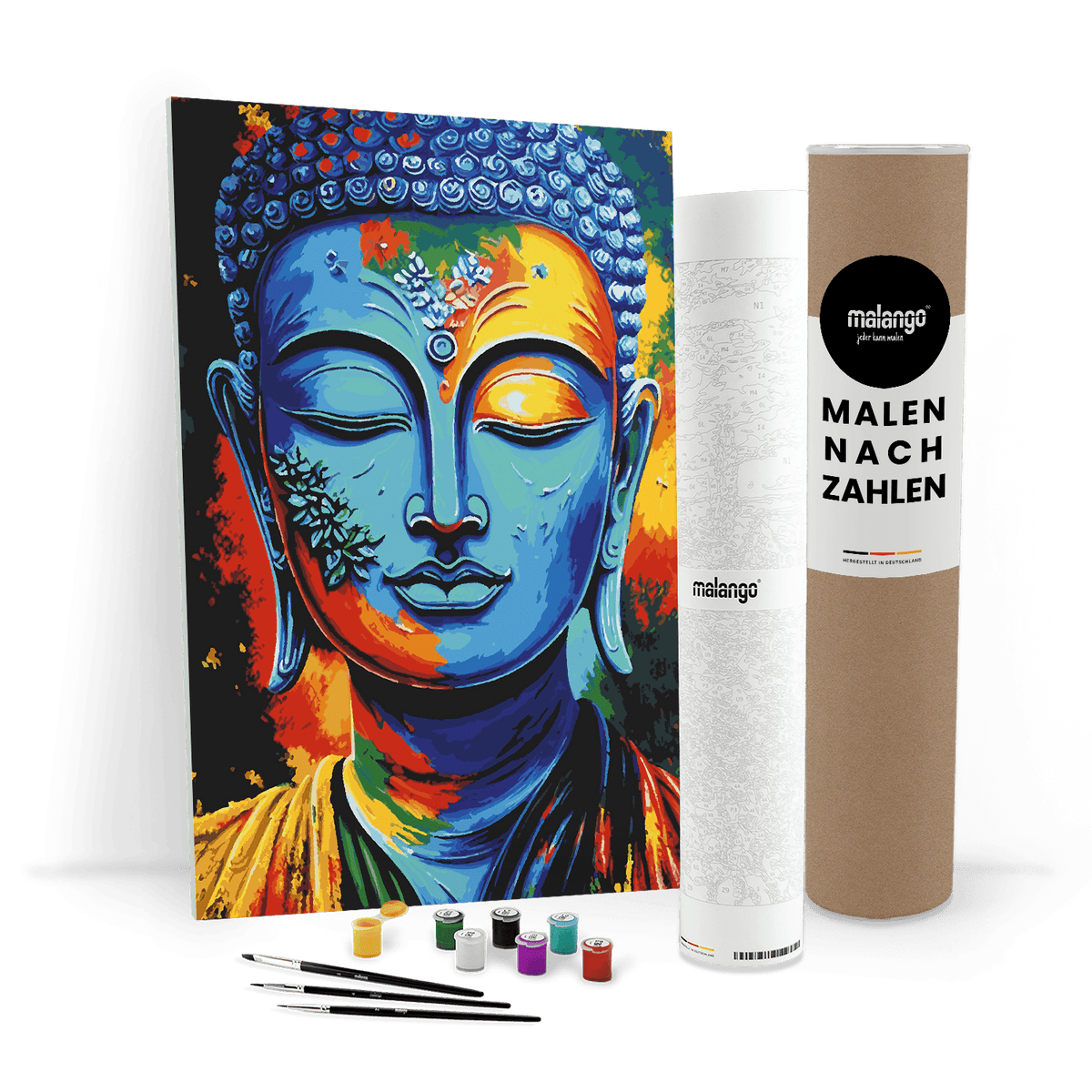 Malen nach Zahlen - Buddha Blu